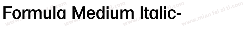Formula Medium Italic字体转换